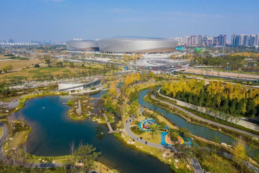 九道堰水生态治理示范段。成都市水务局供图